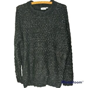 St. Tropez Charcoal Knit Crew Neck Sweater